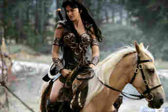 Lucy Lawless as "Xena" in 'Xena: Warrior Princess'.