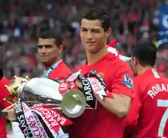 Premier League Soccer Manchester United, ManU v Arsenal MAY 16 Cristiano Ronaldo of Manchester United who was nicknamed