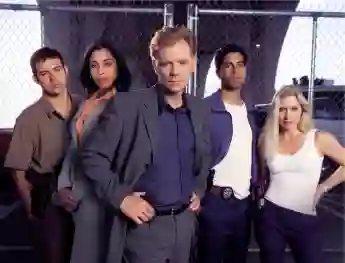 Rory Cochrane, Khandi Alexander, David Caruso, Adam Rodriguez and Emily Procter in a promotional image for the movie 'CSI: Miami'