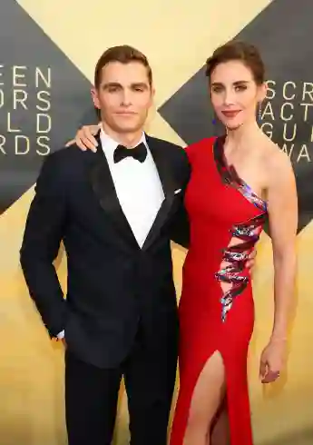 Dave Franco and Alison Brie arrive for the 24th Annual Screen Actors Guild Awards at the Shrine Exposition Center on January 21, 2018, in Los Angeles, California