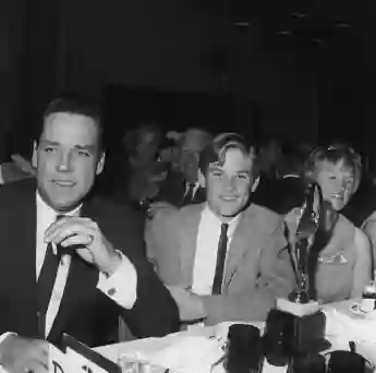 Bing and Louise Russell with their son, Kurt Russell, at the Spotlighter Teen Awards dinner, October, 1966.