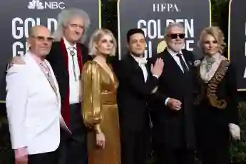 The cast of "Bohemian Rhapsody" at the 76th Golden Globes