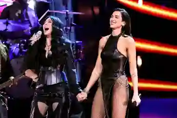 Cher and Dua Lipa in sexy outfits