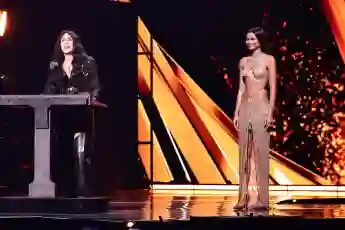 Cher and Zendaya during the Rock &amp; Roll Hall Of Fame ceremony