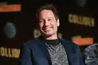 David Duchovny speaks onstage at The X-Files panel during 2017 New York Comic Con -Day 4
