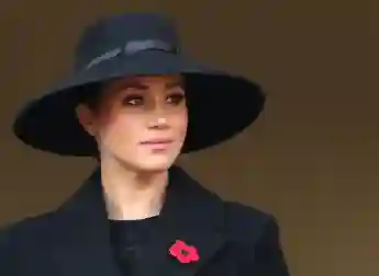 Meghan, Duchess of Sussex attends the annual Remembrance Sunday memorial at The Cenotaph on November 10, 2019 in London, England