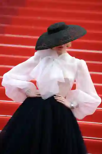 Elle Fanning attends the screening of "Once Upon A Time In Hollywood" during the 72nd annual Cannes Film Festival.
