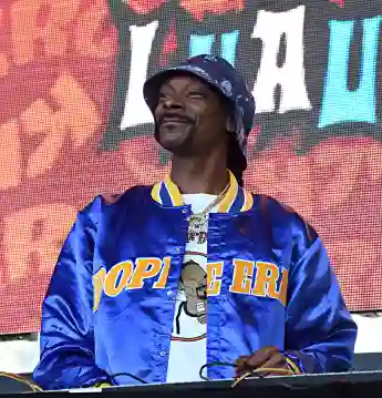 Snoop Dogg performing onstage at the 2019 KROQ Weenie Roast in Dana Point, California.