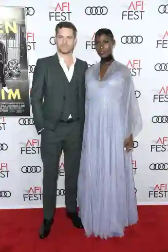 Joshua Jackson and Jodie Turner-Smith attend the 'Queen & Slim' Premiere at AFI FEST 2019 on November 14, 2019 in Hollywood, California