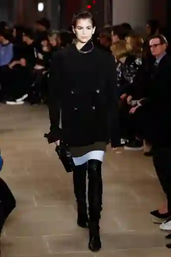 Kaia Gerber walks the runway for the Proenza Schouler fashion show during New York Fashion Week 2020.