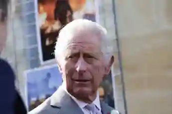 King Charles III during a visit to the University of Bordeaux's Experimental Forest.