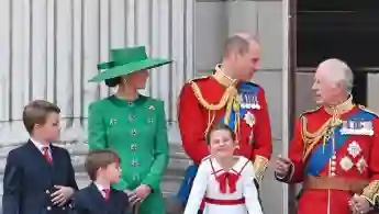 King Charles Prince William Duchess Kate Prince George Princess Charlotte Prince Louis