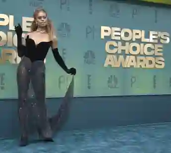 Laverne Cox attends the People s Choice Awards at the Barker Hangar in Santa Monica, California on Sunday, February 18,