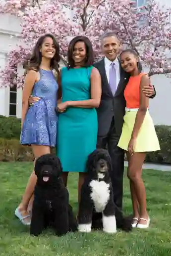 Barack, Michelle, Malia y Sacha Obama