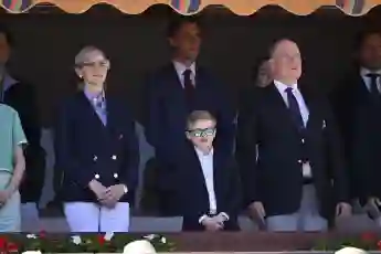 Princess Charlène with Prince Albert and Prince Jacques