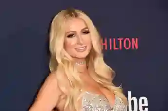 Paris Hilton in transparent dress