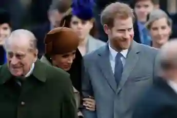 Príncipe Felipe, Meghan Markle y el príncipe Harry