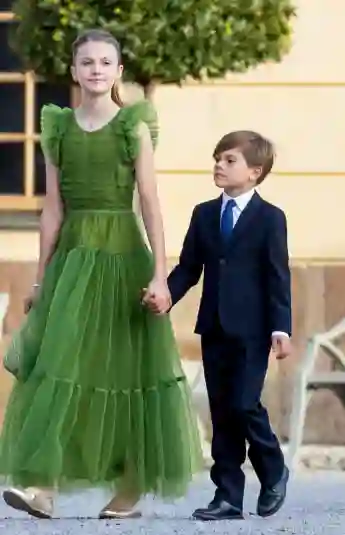 Estelle and Oscar of Sweden at the Crown Jubilee of Carl Gustaf of Sweden