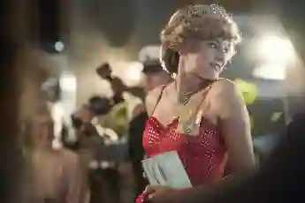 Emma Corrin in a scene from the series 'The Crown'