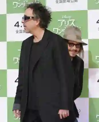 Johnny Depp se coló en la foto de Tim Burton