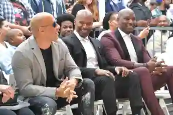 Vin Diesel, Jamie Foxx and Tyrese Gibson attend director F. Gary Gray being honored with star on The Hollywood Walk of Fame on May 28, 2019 in Hollywood, California