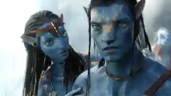 Zoe Saldana y Sam Worthington en 'Avatar'