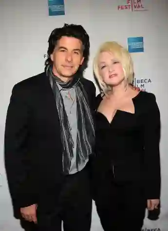 David Thornton and Cyndi Lauper attend the premiere of "Here and There" during the 2009 Tribeca Film Festival on April 23, 2009 in New York City