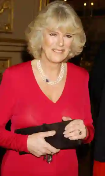 Camilla Parker Bowles arrives with Prince Charles for a party at Windsor Castle after announcing their engagement earlier 10 February, 2005.