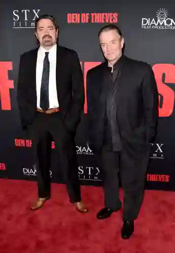 Christian Gudegast and Eric Braeden attend the premiere of STX Films' "Den of Thieves" on January 17, 2018 in Los Angeles, California.