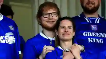 Ed Sheeran and Cherry Seaborn together at the stadium in 2018