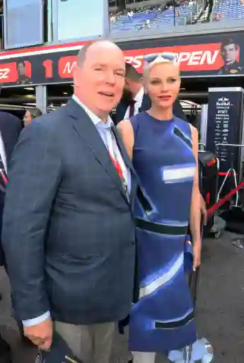 Prince Albert II and Princess Charlène during Formula 1 qualifying for the Monaco Grand Prix