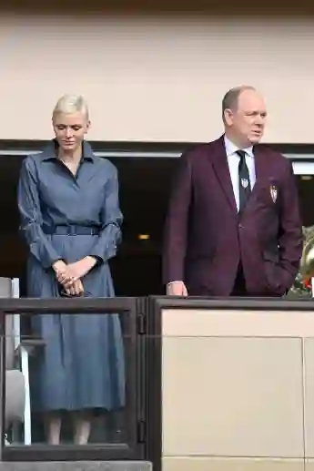 Princess Charlène and Prince Albert at the Sainte Devote Rugby Tournament on May 7, 2022