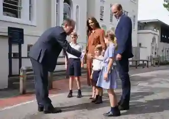 Prince George, Princess Charlotte, Prince Louis, Duchess Kate and Prince William on September 7, 2022