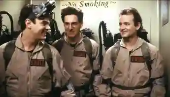 Dan Aykroyd, Harold Ramis and Bill Murray in Ghostbusters in 1984.