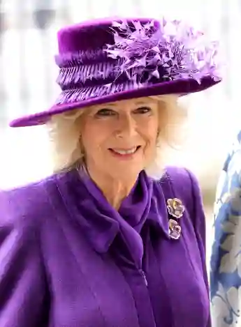 Duchess Camilla outside Westminster Abbey on Commonwealth Day