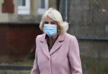 Duchess Camilla visiting a vaccination center