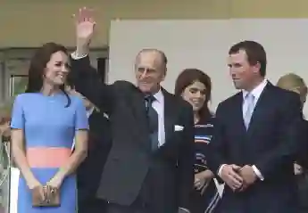 Duchess Kate and Prince Philip at The Patron's Lunch on the occasion of the Queen's 90th birthday on June 12, 2016