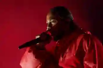 February 16 2018 Los Angeles CA U S Artist Kendrick Lamar performs at L A Live during the N