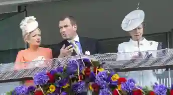 . 04/06/2022. Epsom, United Kingdom. Peter Phillips with his new girl friend Lindsay Wallace and Princess Anne at the E