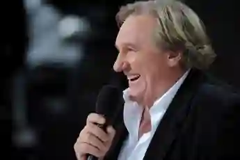 Grand Journal Cannes Gerard Depardieu appears on Canal + TV show Le Grand Journal during the 67th Cannes Film Festival i