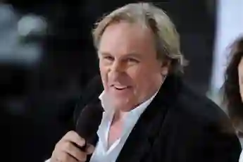 Grand Journal Cannes Gerard Depardieu appears on Canal + TV show Le Grand Journal during the 67th Cannes Film Festival i