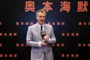 BEIJING, CHINA - AUGUST 22: Director Christopher Nolan attends Oppenheimer premiere on August 22, 2023 in Beijing, China