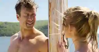 Glen Powell and Sydney Sweeney USA. Glen Powell and Sydney Sweeney in a scene from the (C)Sony Pictures new film: Anyone