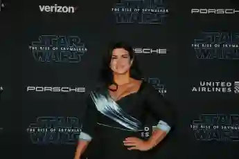 NORESTRICTIONS Gina Carano attends the premiere of Disney s Star Wars: The Rise of Skywalker on December 16, 2019 in Hol
