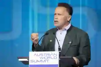 ARNOLD SCHWARZENEGGER at the AUSTRIAN WORLD SUMMIT 2024 under the motto Be Useful: Tools for a Healthy Planet taking pla