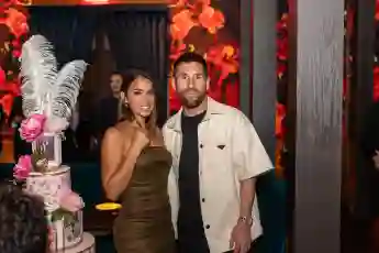Lionel Messi and Antonela Roccuzzo at Gekko. Featuring: Antonela Roccuzzo, Lionel Messi Where: Miami, Florida, United St