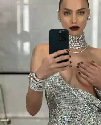 Irina Shayk in a Swarovski dress at the Met Gala 2024