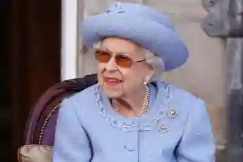 Queen Elizabeth II at the Queen's Body Guard for Scotland Reddendo Parade on 30 June 2022