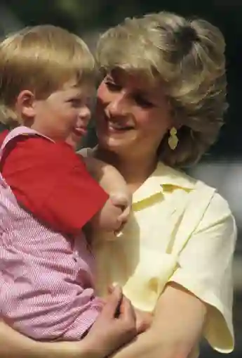 Lady Diana and the sweet young Prince Harry