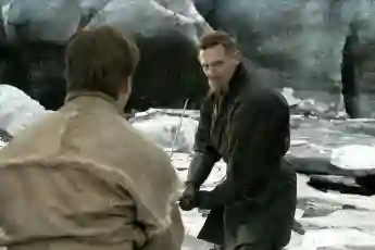 Liam Neeson and Christian Bale in 'Batman Begins'.